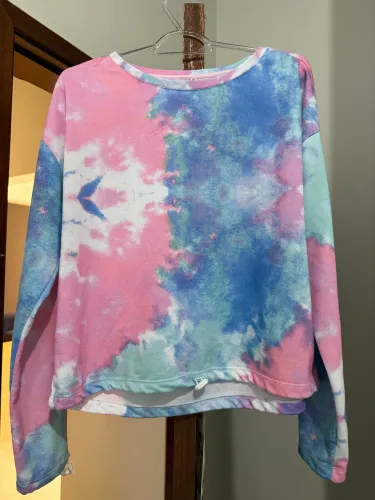 Blusa de Moletom Leve Tie-Dye