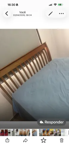 Cama casal madeira 
