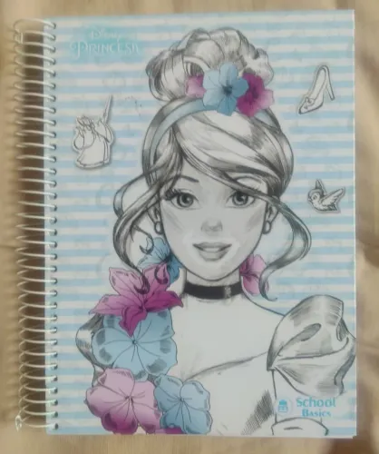 Caderno Princesas Disney - Cinderela (200 folhas)
