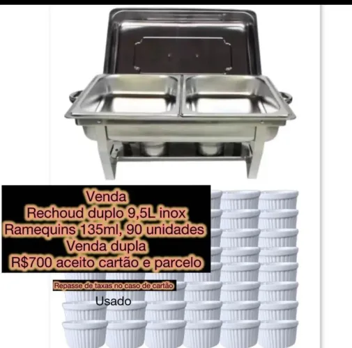 Rechoud e ramequins item para eventos venda