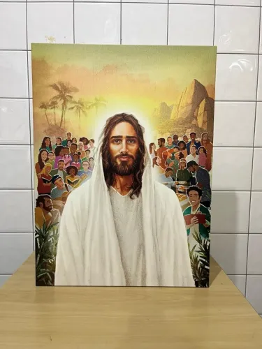Tela Impressa Jesus Cristo: 60x80cm borda 2cm