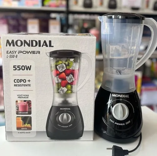 Liquidificador Mondial easy power preto 550w - NOVO