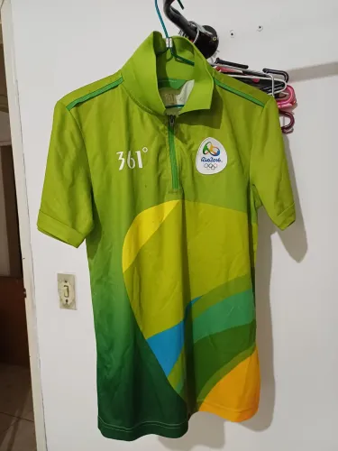 Camisa Polo Oficial Rio 2016 361º Verde - Colecionador - Usada