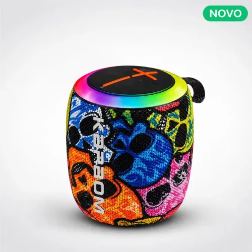 Caixa de Som Bluetooth Kapbom KA-8193 RGB IPX6 TWS