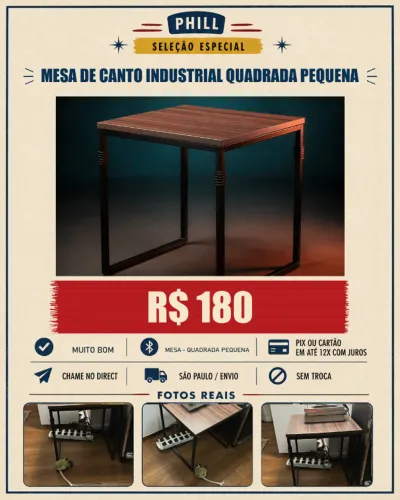 MESA DE CANTO INDUSTRIAL PEQUENA
