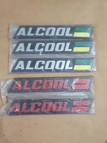 Carro antigo Emblema álcool carros década 80 novos de epoca
