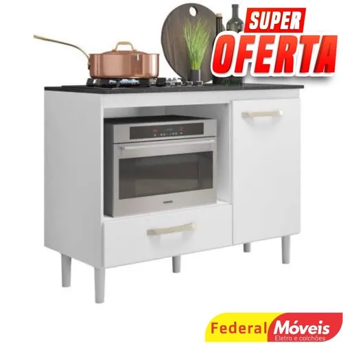 Balcão para cooktop 4 ou 5 bocas fit - novo 