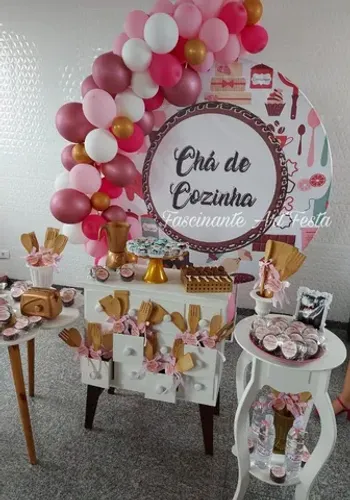 Decoração para festa CHÁ DE COZINHA / CHÁ DE CASA NOVA / CHÁ BAR