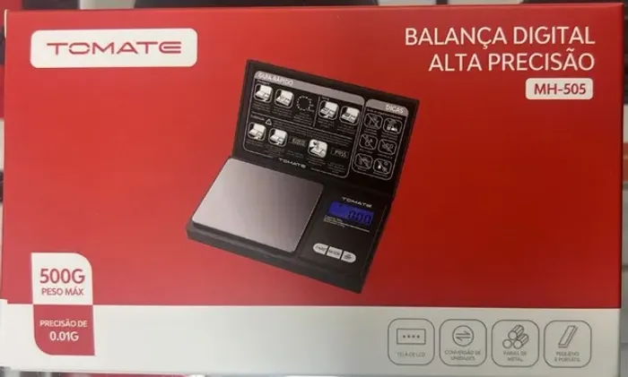 Balança Precisao 0.01g Converte Unidade Portatil 500g Max