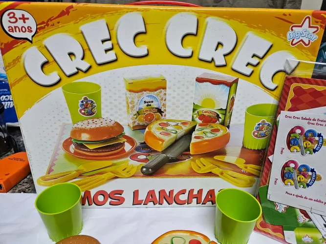 Crec crec vamos lanchar completo novo velcro