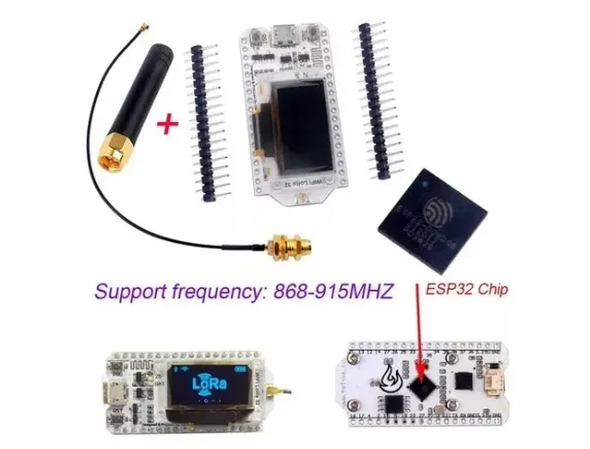 Placa Lora Esp32 Display Oled Wifi Bluetooth 915mhz Arduino Automação Robotica COD-AM155  