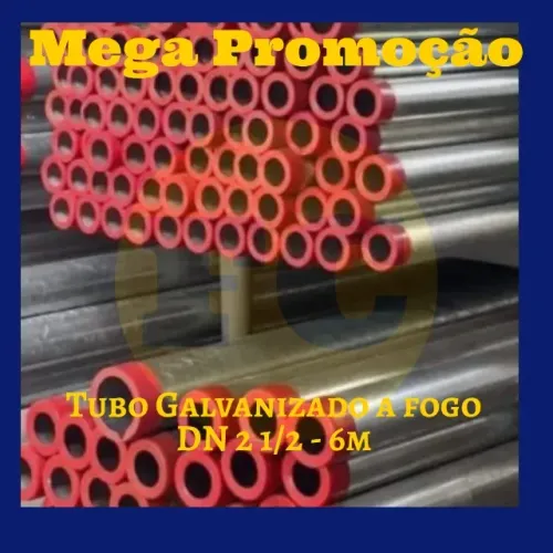 Tubo aço galvanizado Dn2 1/2 com 6m