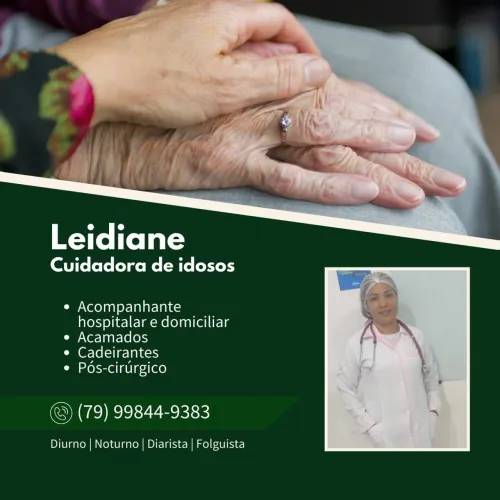 Cuidadora de idosos e acompanhante hospitalar