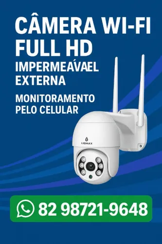 Câmera Wi-Fi Full HD Impermeável Externa top monitoramento pelo celular