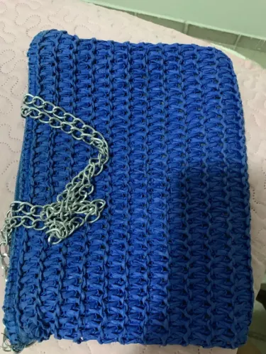 Bolsa azul e verde