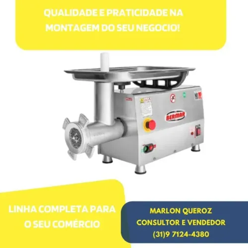 Moedor de Carne Boca 22 Bermar Inox