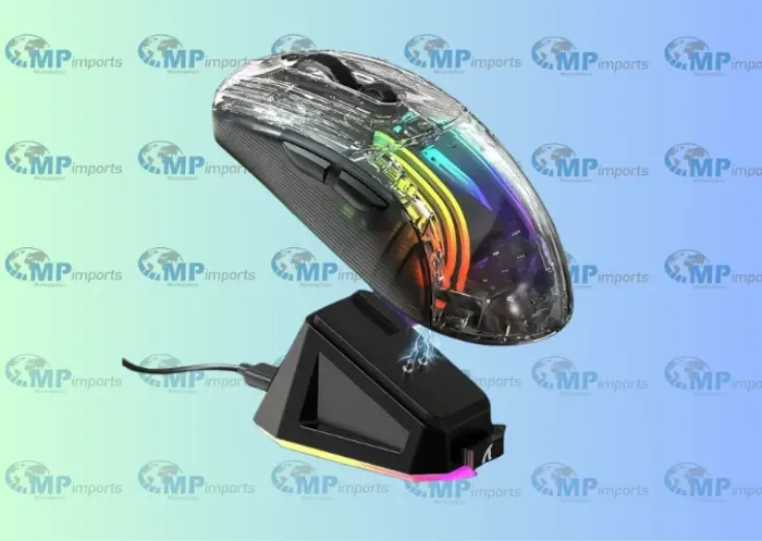 Loja MP Imports: Mouse Attack Shark X2 Pro RGB Tri-modo Transparente