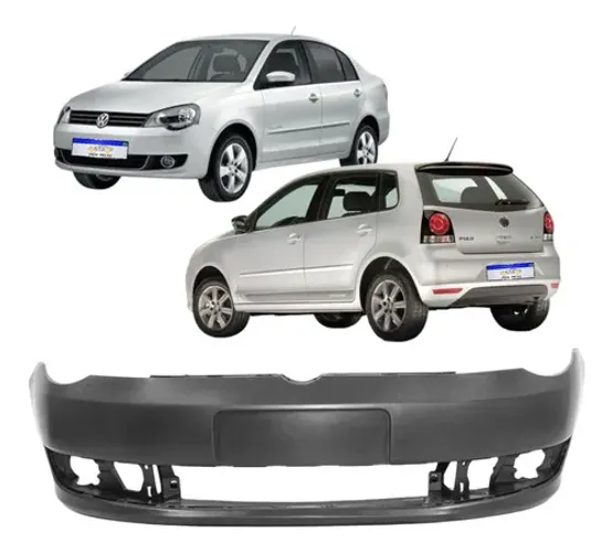 Parachoque Vw Polo Hatch Sedan 2012 2013 2014 2015 2016 Novo