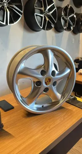 Rodas Aro 17 " Porsche Twist 5x130 2 Talas Fusca 