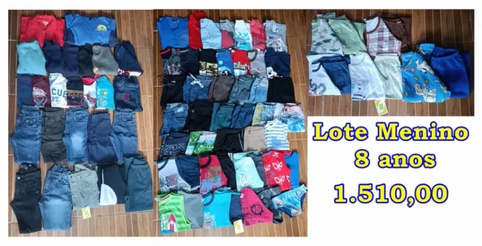 Lote de desapegos de Roupas Menino 8 anos
