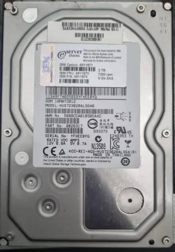 temos 48 Hd ibm 2tb 7.2k 6gb Sas Pn fru 49y1874 cada no lote valor unitario