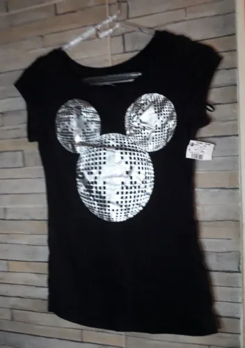 BLUSINHA MICKEY PRATEADO PRETA TAMANHO PP