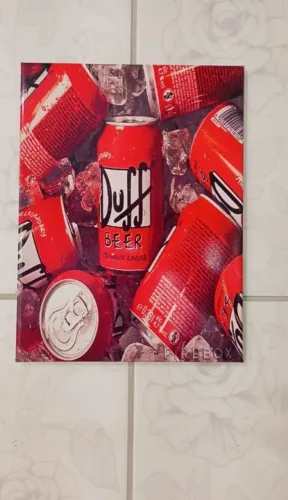Quadro Metálico Decorativo Cerveja Duff 20x26