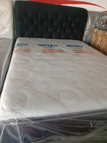 Cama Box com Colchão Biflex D33 e Cabeceira Estofada