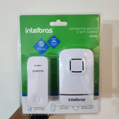 Campainha sem fio Intelbras (não precisa de bateria) - lacrada