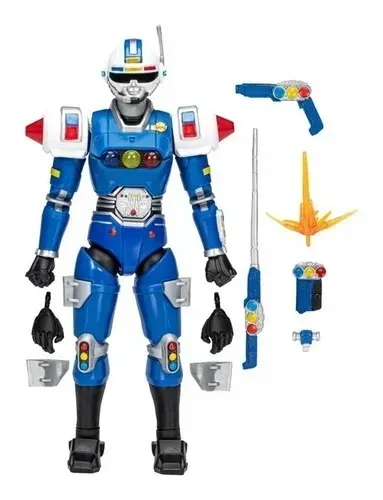 Boneco power rangers turbo centurião azul hasbro. Importado