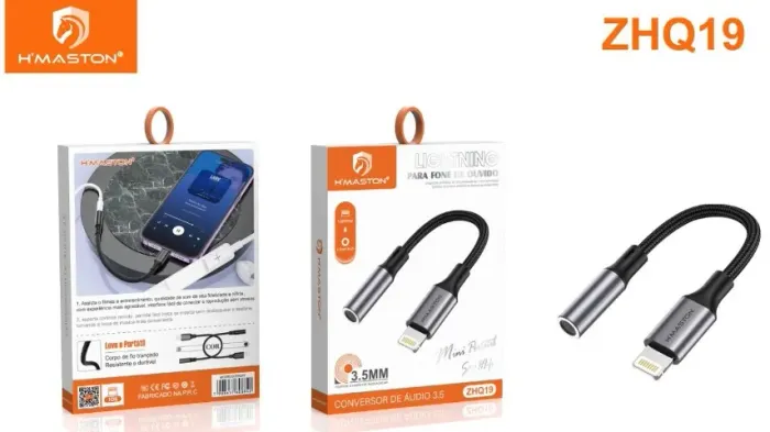 Adaptador Lightning para Fone de Ouvido Iphone H?Maston ZHQ19