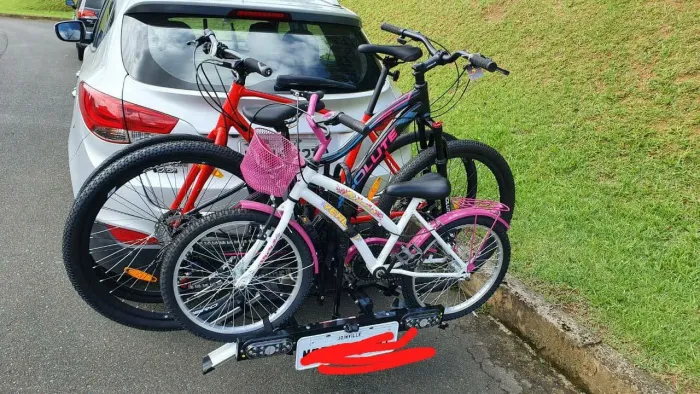 Suporte Transbike Engate Reboque Veicular Modelo Plataforma 1,2,3 Bikes Novo Completo 
