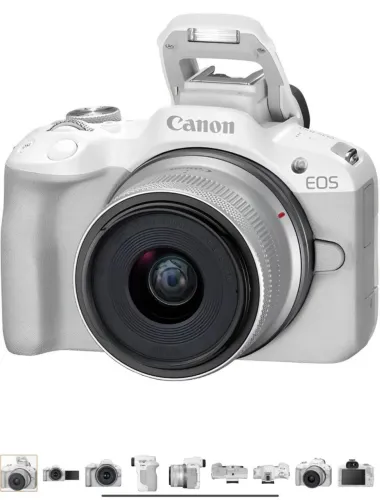 Câmera Canon EOS R50 Mirrorless 4K Kit RF-S 18-45mm