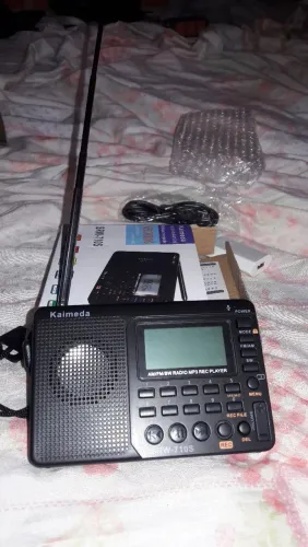 Radio recarregavel display digital am FM sw banda completa 