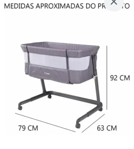 Berço Portátil Co-bed Link Cinza Mescla - Voyage