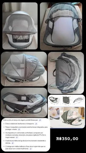 Berço portátil de viagem BEBEROAD