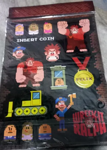 CARTELA DE ADESIVOS DISNEY EXCLUSIVO DO FILME DETONA RALPH