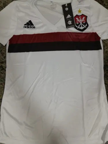 Camisa Time Futebol Flamengo Feminina Nike Branca tam G M