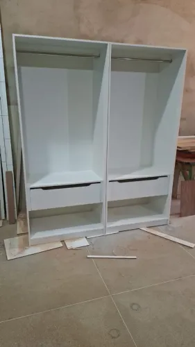 mini closet em mdf quatro módulos