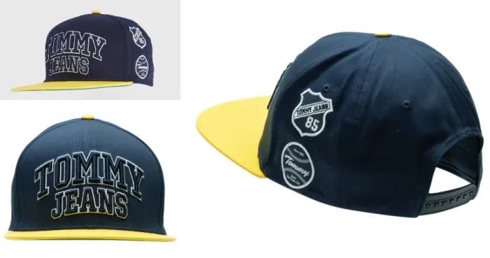 Boné Baseball Heritage Patch Tommy Jeans - Aba reta - Azul - Ref.: TJAM0AM11106