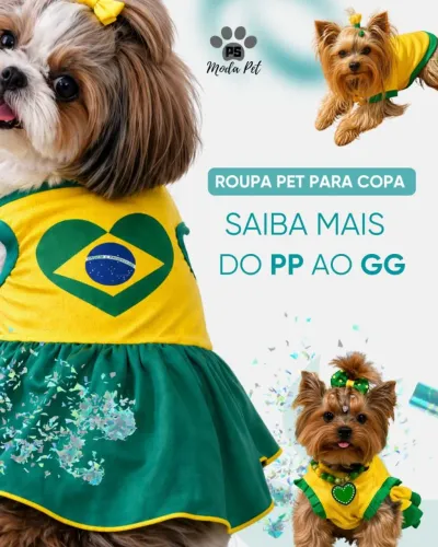 Roupa da copa do mundo para cães e gatos 