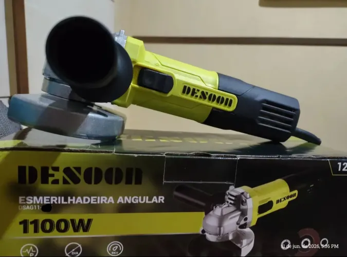 Esmerilhadeira Angular Desoon Profissional 1100W - 220V
