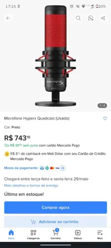 Microfone Hyper QuadCast 1