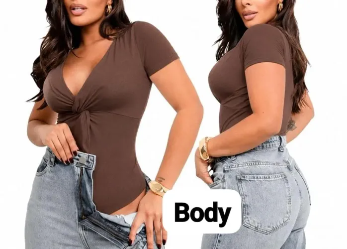 Body nozinho torcido preto Tam único