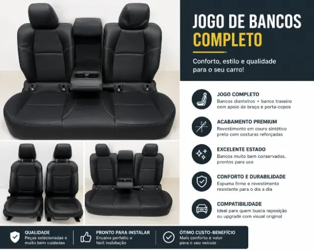 Jogo Banco Toyota Corolla 2.0 XEI 2022 - COURO ORIGINAL