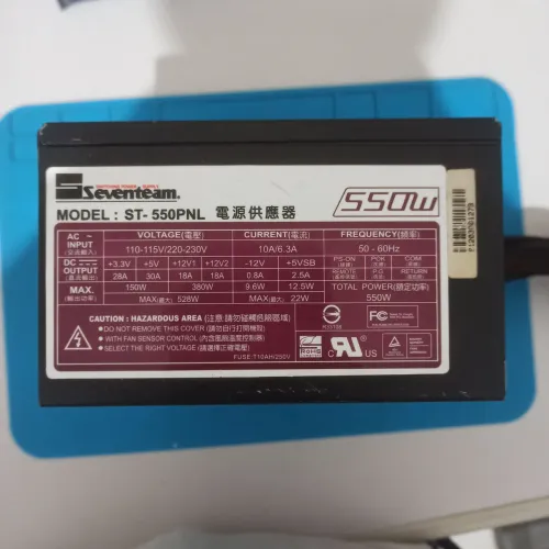 Fonte de Alimentação Seventeam 550W Reais - Modelo ST-550PNL (Testada)