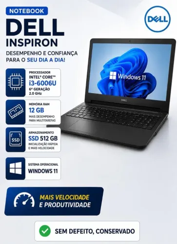 Vendo Dell, Inspiron, Notebook, SSD 512GB, 12GB RAM, Windows 11