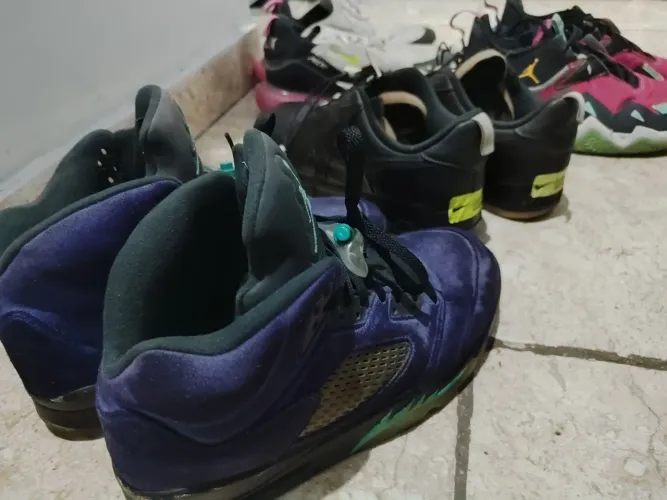 Jordan 5 grape purple + 3 Nike Originais