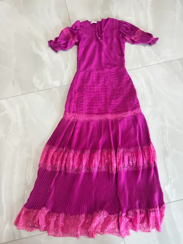 Vestido de festa rosa - longo (usado)