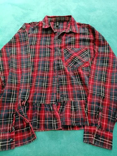 Camiseta feminina xadrez Tamanho M